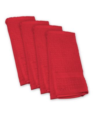 Solid Waffle Terry Dishtowel, Set of 4