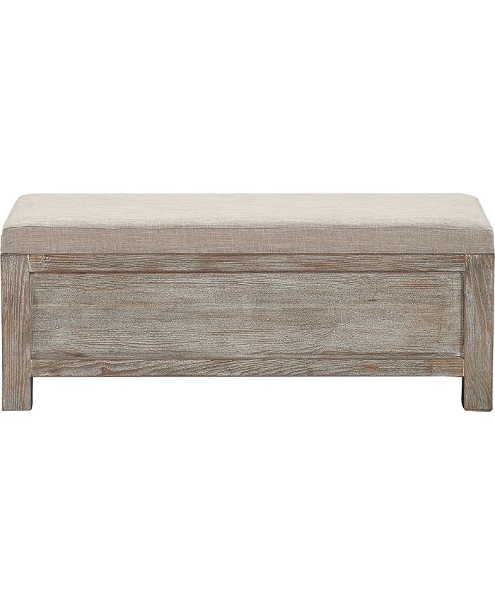 Truly Home Cottage Upholstered Storage Bench Macy's