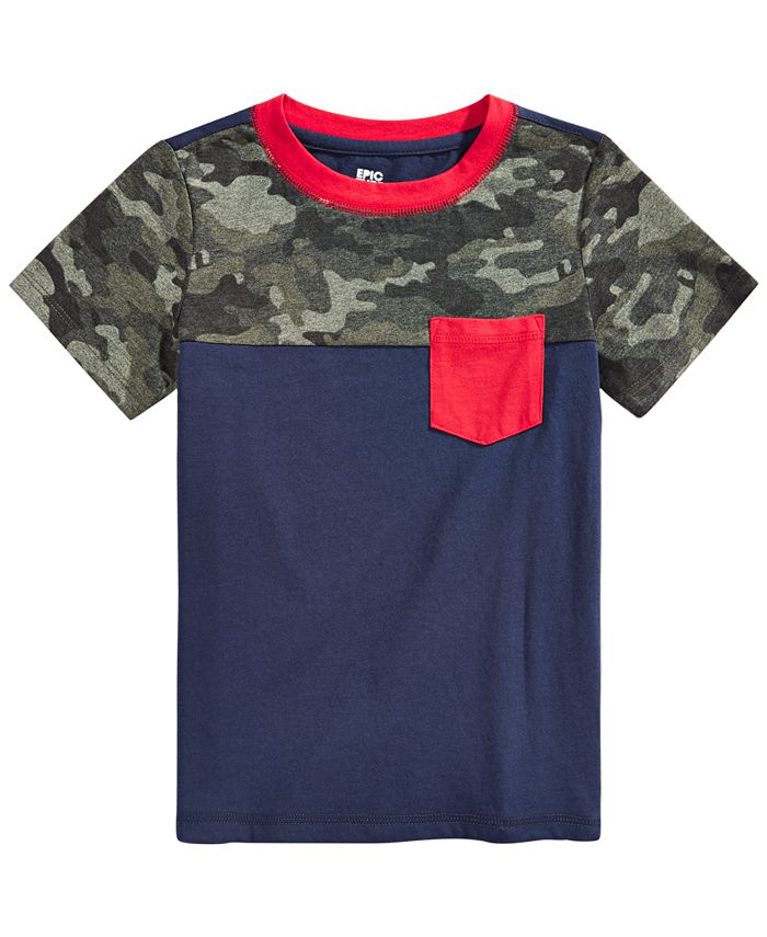 Epic Threads Toddler Boys Camo Colorblocked Pocket T-Shirt, Created for ...
