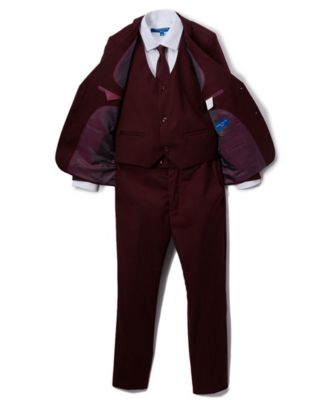 Toddler Boy's 5-Piece Shirt, Tie, Jacket, Vest and Pants Solid Suit Set