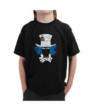 image of La Pop Art Big Boy-s Word Art T-Shirt - The Mad Hatter