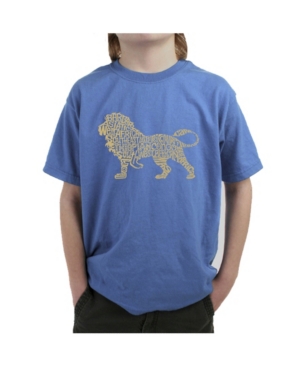 La Pop Art Big Boy's Word Art T-Shirt - Lion