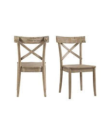 Keaton X-Back Wooden Side Chair Set
