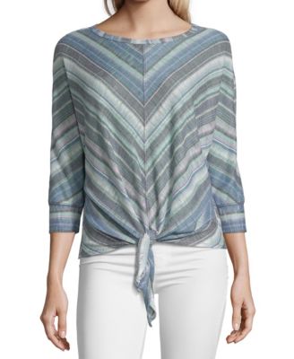 John Paul Richard Plus Asymmetric Hem Knit Top - Macy's