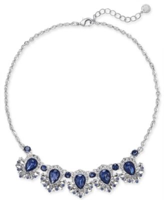Charter Club - Crystal & Stone Statement Necklace, 17" + 2" extender