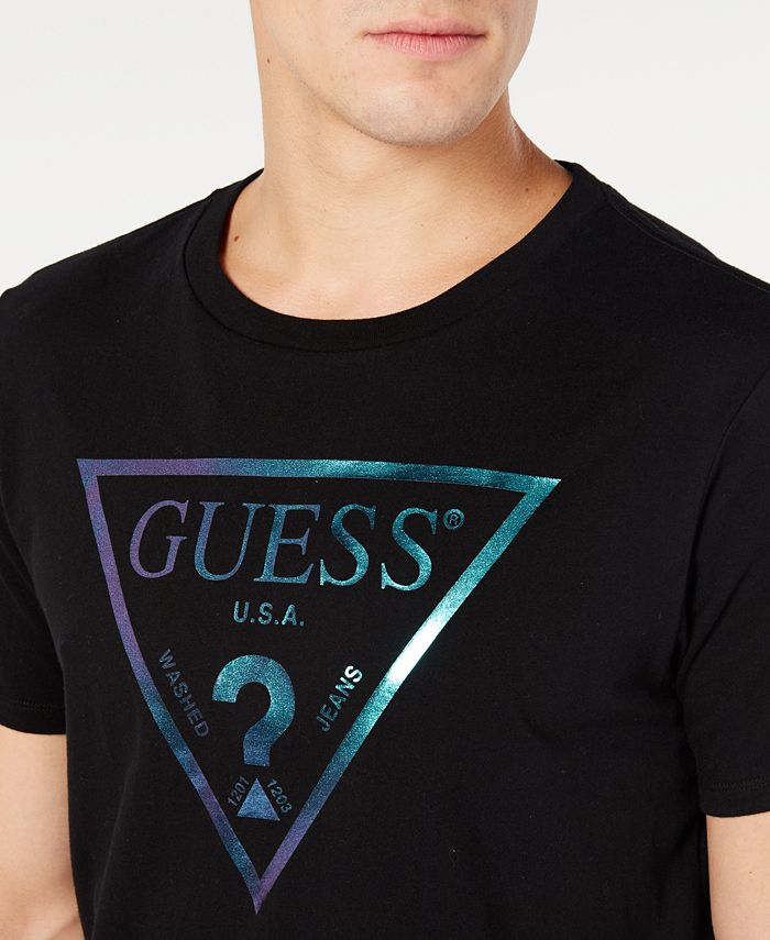GUESS Men's Iridescent Logo T-Shirt & Reviews - T-Shirts - Men - Macy's