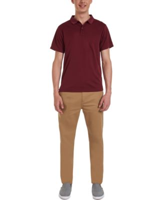 Young Men Uniform Short Sleeve Performance Stretch Polo