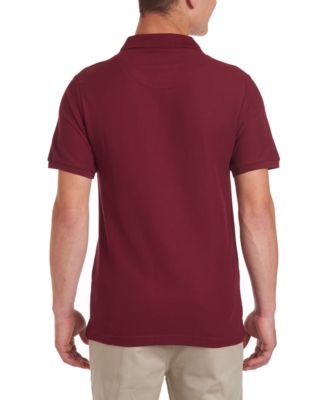 Young Men Uniform Short Sleeve Double Pique Polo