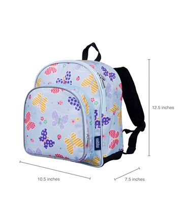 Wildkin Kids 12 Inch Backpack for Toddler Boys and Girls, Insulated Front  Pocket (Butterfly Garden Blue)