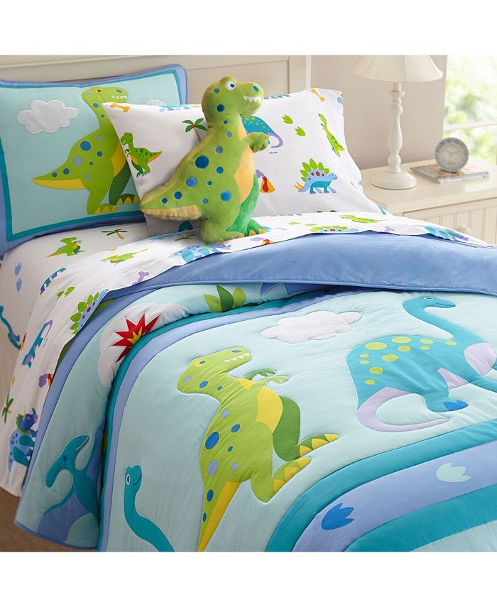 Wildkin Kids Dinosaur Land 7 pc Microfiber Bed in a Bag - Full