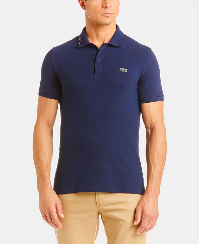 Lacoste Rainbow Logo Slim-Fit Polo Shirt - Macy's