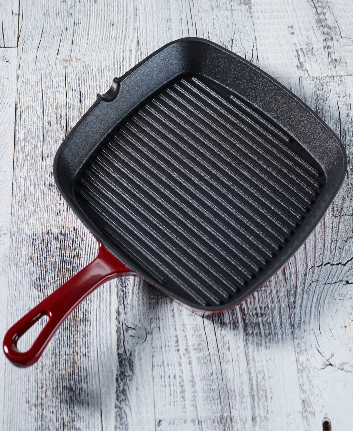 Chefs Classic Enameled Cast Iron Square Grill Pan