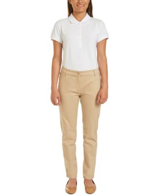 Juniors Uniform Sateen Skinny Pant with Adjustable Waistband