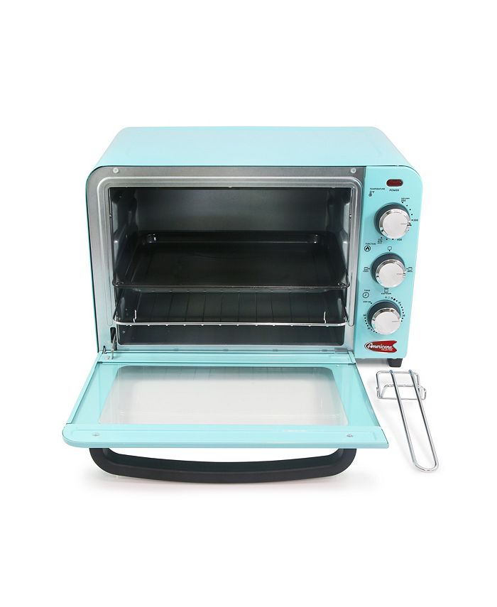Americana by Elite 6Slice Diner Retro Countertop Toaster Oven, Bake
