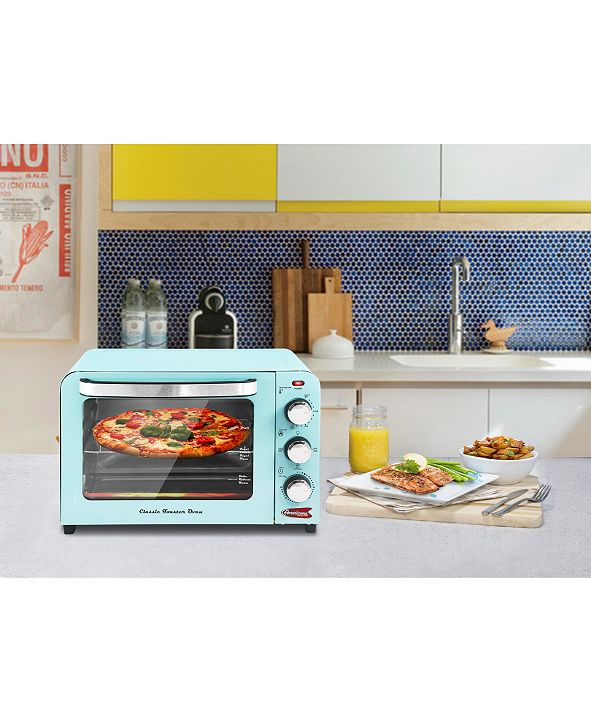 Americana by Elite 6 Slice/26L Retro Toaster Oven Blue ...