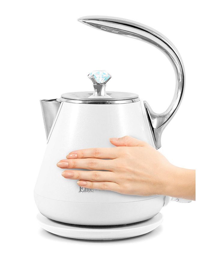 Elite Platinum 1.2L CoolTouch Stainless Steel Electric Kettle, White
