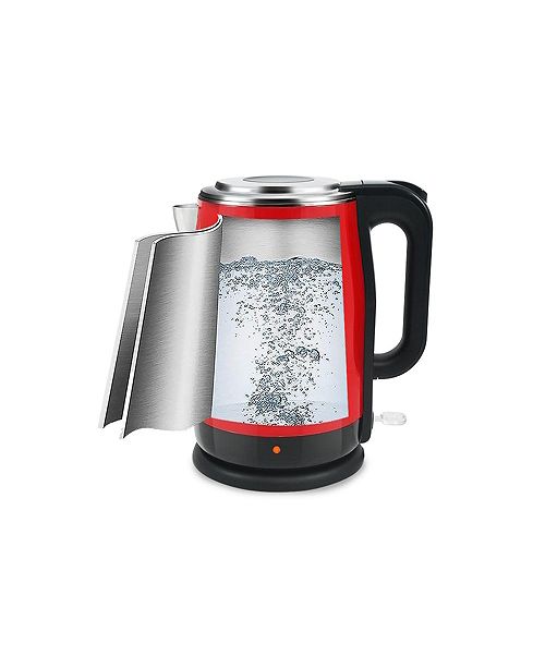 Americana Red 1.7L Cool Touch Stainless Steel Electric Kettle with
