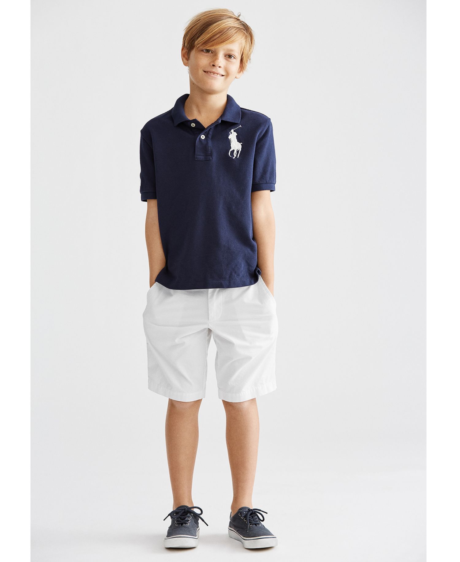 Boys' 8-20 Big Pony Cotton Mesh Short-Sleeve Polo Shirt