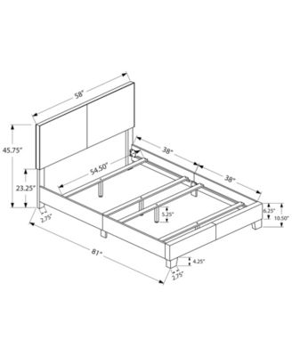 Full Size Leather Look Bed