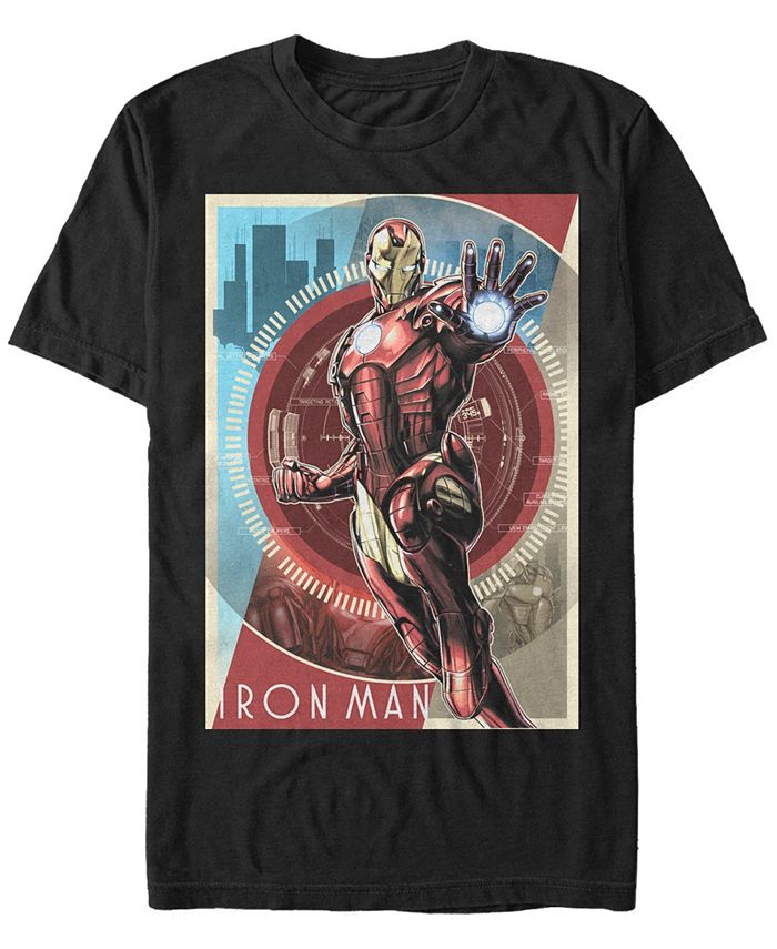 Fifth Sun Marvel Men's Avengers Iron Man Power Poster Short Sleeve T ...