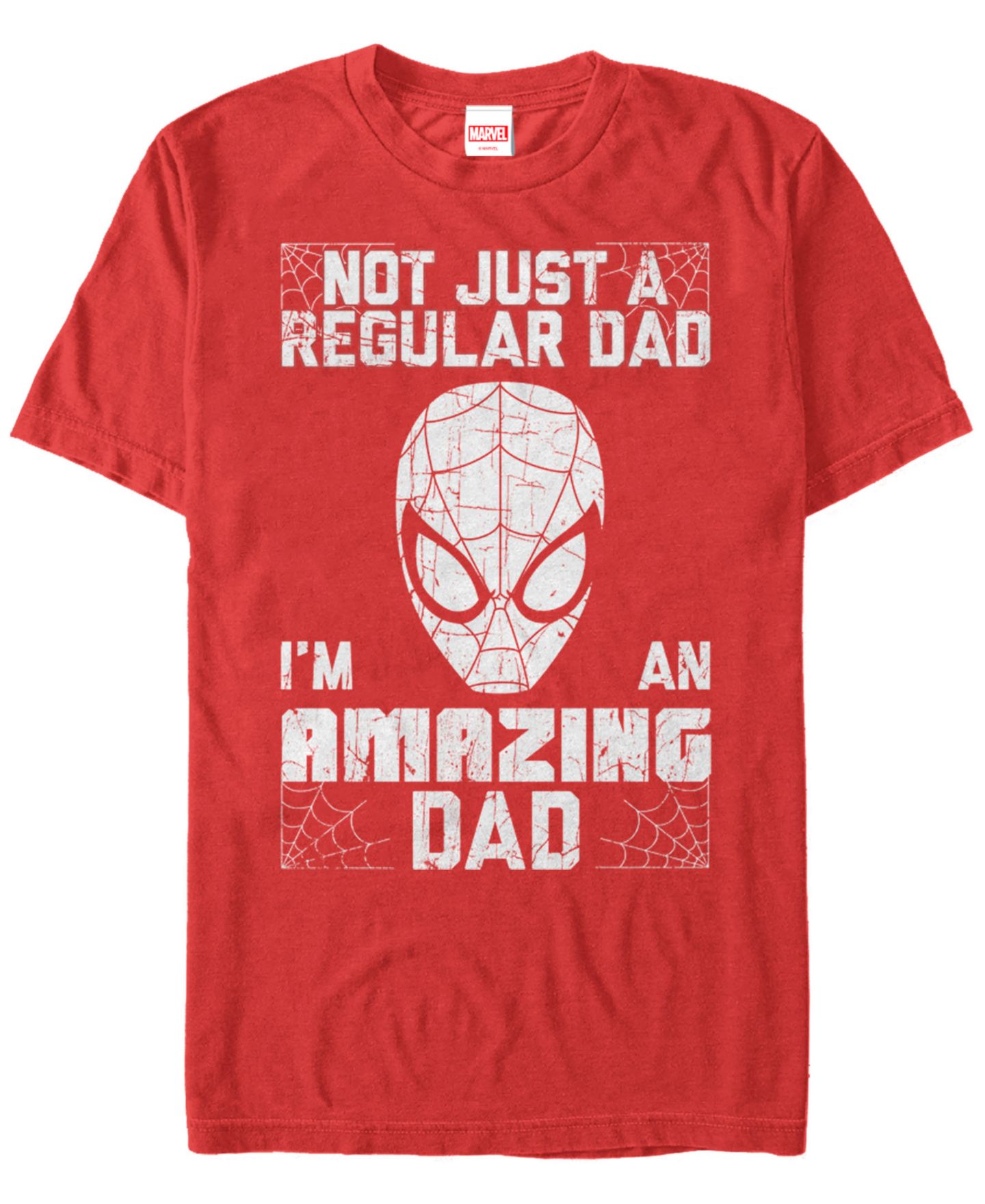Мужская футболка Fifth Sun Marvel Comic Collection Spider-Man I'm An Amazing Dad Short Sleeve, цвет: Красный — фото 2