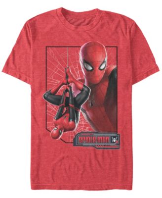 Marvel Men's Spider-Man Upside-Down Profile Spider-Man Short Sleeve T-Shirt