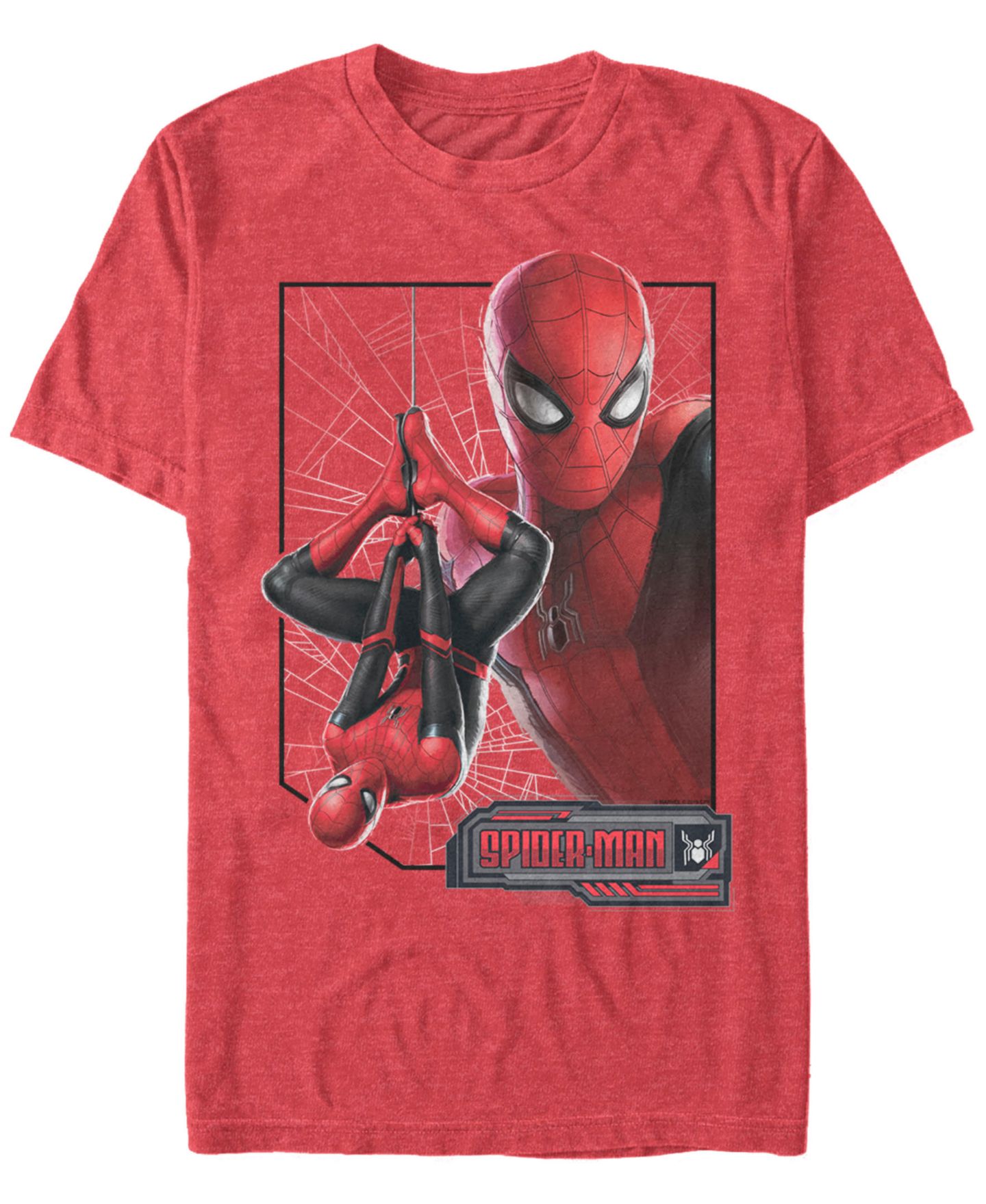 Мужская футболка Fifth Sun Marvel Spider-Man Upside-Down Profile Spider-Man Short Sleeve, цвет: Красный — фото 2