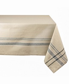 Chambray French Stripe Tablecloth 60" x 84"