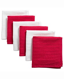 Assorted Ribbed Terry Dishcloth, Set of 6