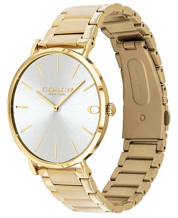 COACH - Men's Charles Gold-Tone Stainless Steel Bracelet Watch 41mm