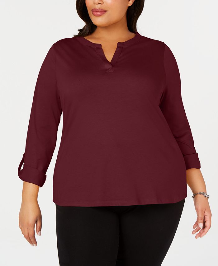 Charter club plus cheap size tops