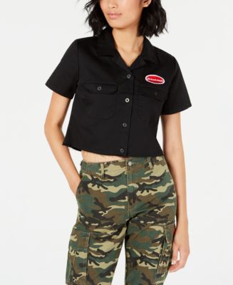 Dickies Short-Sleeve Cropped Work Shirt - Macy's