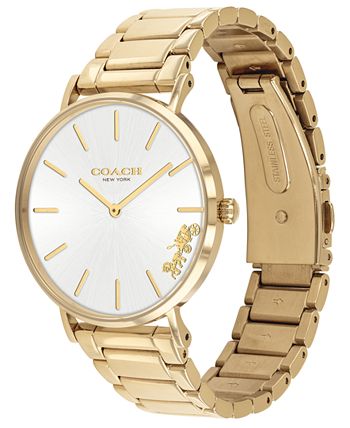 COACH - Women's Perry Gold-Tone Stainless Steel Bracelet Watch 36mm