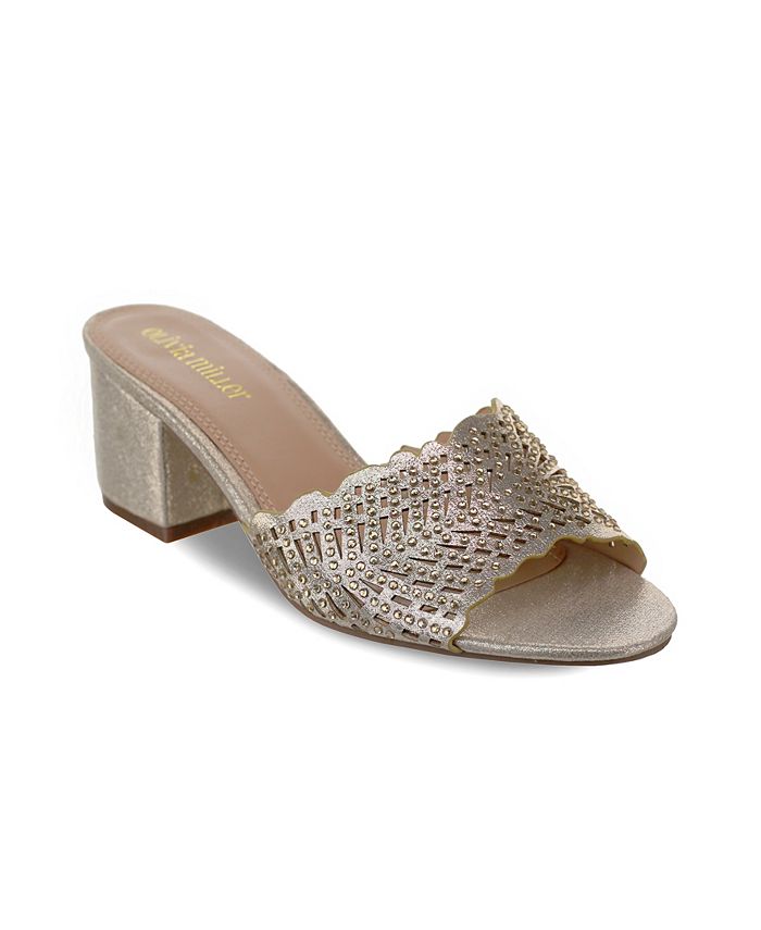 Olivia Miller Lauderhill Laser Cut Mule Sandals - Macy's