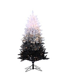 5Ft. Vintage Black Ombre Spruce with 250 clear lights