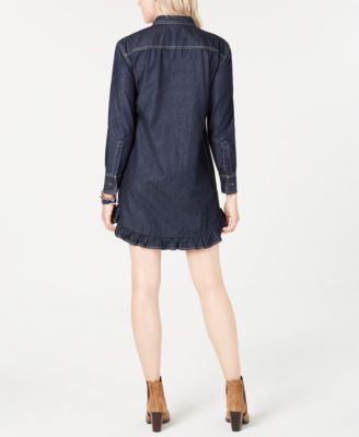 denim shirtdress
