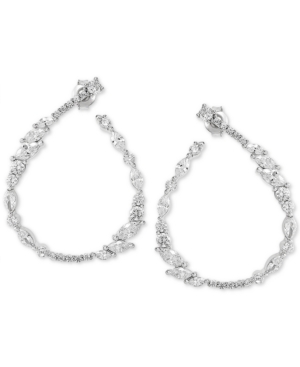 image of Swarovski Zirconia Teardrop Drop Earrings in Sterling Silver