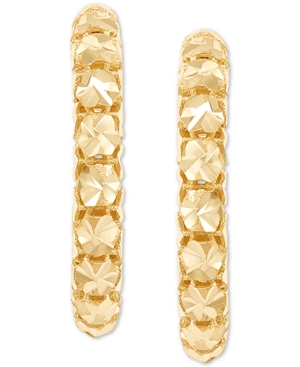 image of Effy Oro by Effy Hollow Bead Hoop Earrings in 14k Gold
