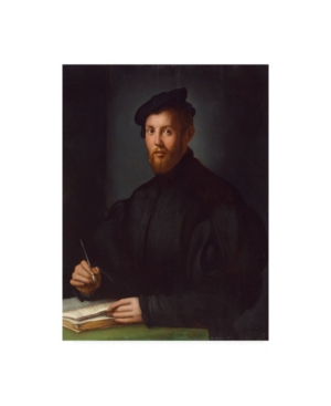 Trademark Global Agnolo Bronzino Portrait Of A Young Man With A Book Canvas Art In Multi
