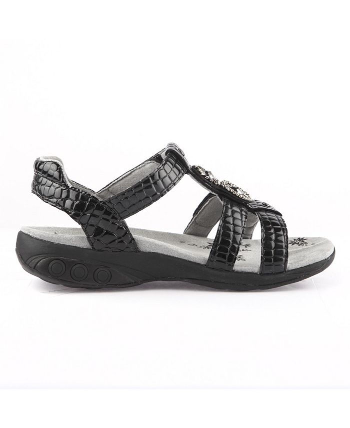 THERAFIT Shoe Charlotte Embossed Jeweled Adjustable Sandal Macy's