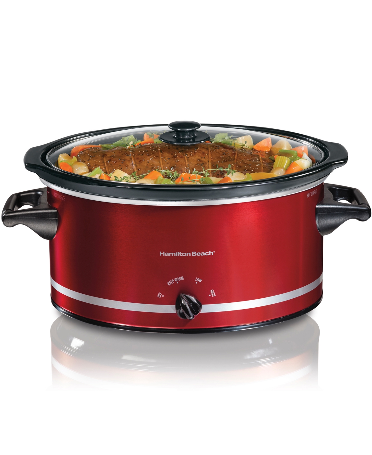 Manual 8-Qt. Slow Cooker - Red