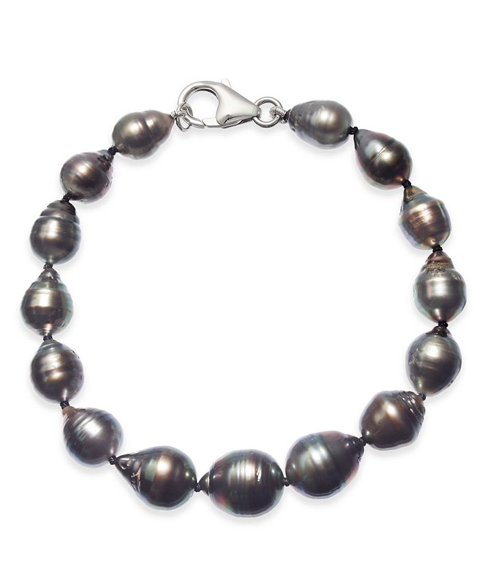 Macy s Cultured Baroque Black Tahitian Pearl 8 11mm Graduated