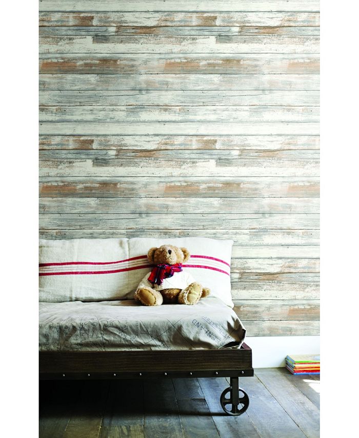 York Wallcoverings Distressed Wood Peel And Stick Wallpaper & Reviews