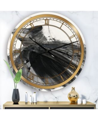 Designart Glam Oversized Metal Wall Clock