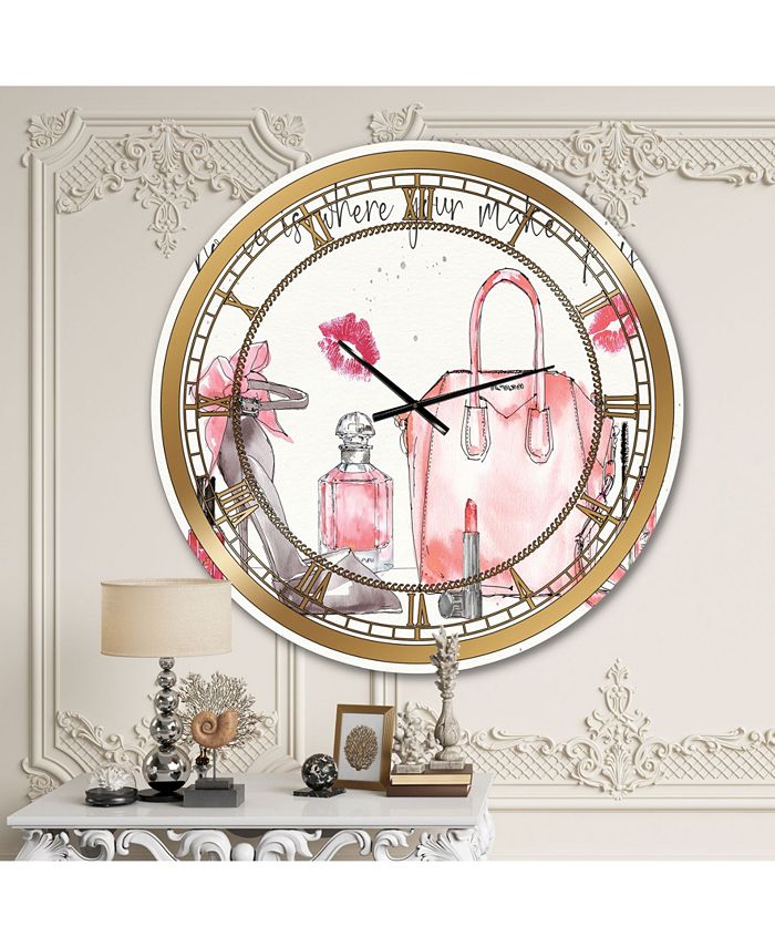 Designart Glam Oversized Metal Wall Clock & Reviews - Clocks - Home ...