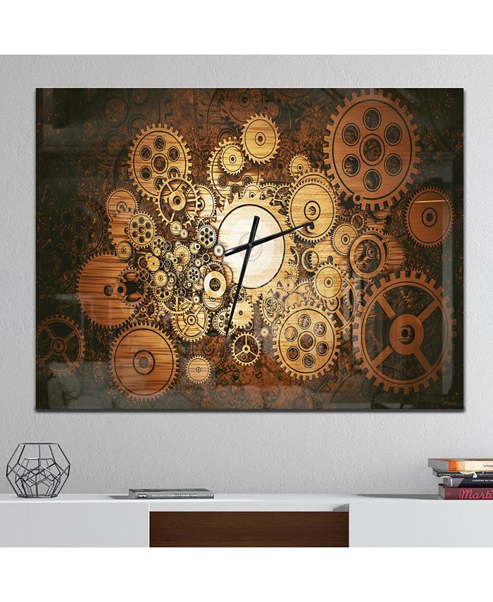 Designart Oversized Contemporary Metal Wall Clock Macy's