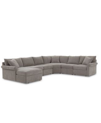 CLOSEOUT! Wedport 6-Pc. Fabric Modular Sectional with Chaise, Created for Macy's