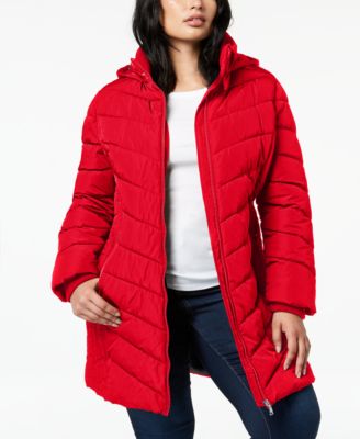 plus size red winter coats