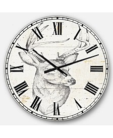 Wildlife Animal Oversized Metal Wall Clock