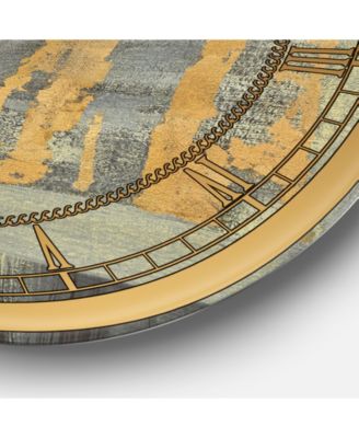 Designart Glam Oversized Metal Wall Clock